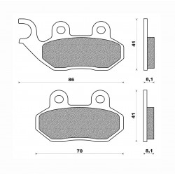Τακάκια Daytona 36663 (FA264)(FD219) Τακάκια Daytona 36663 (FA264)(FD219)